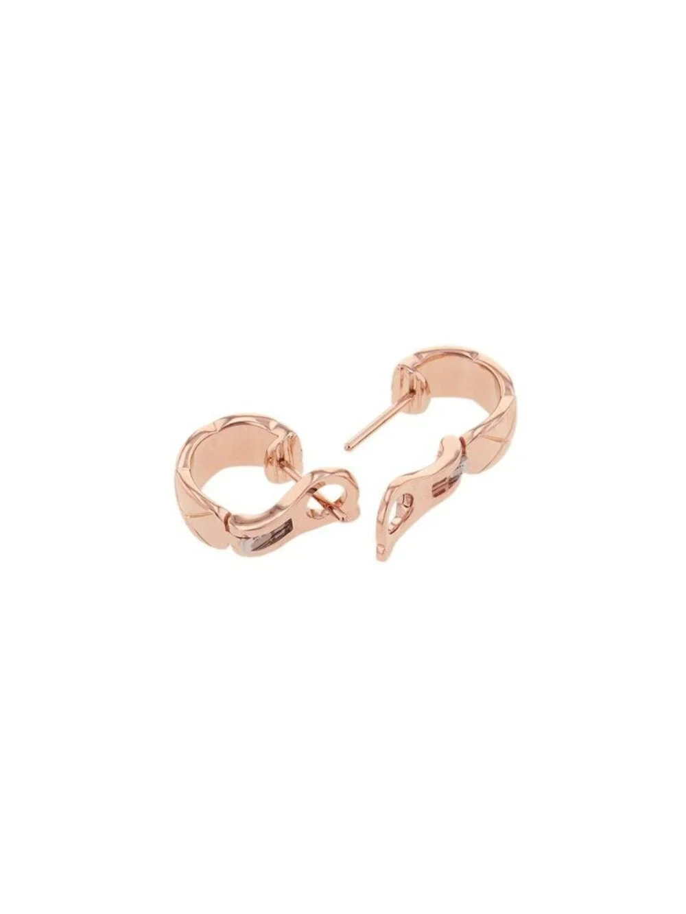 Chanel Earrings Coco Crush Collection Diamond Total 18k Pink Gold